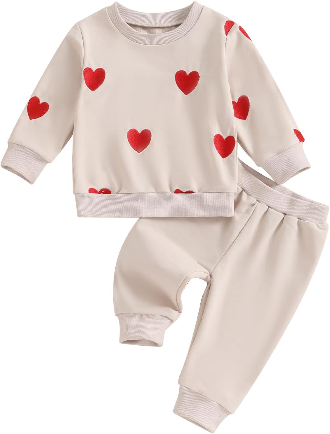 Embroidered Hearts Lounge Set