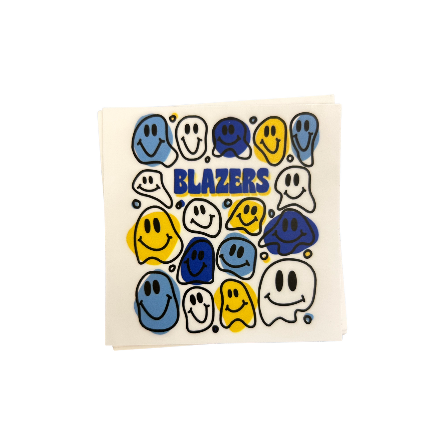 Blazers Warped Smiley Sticker