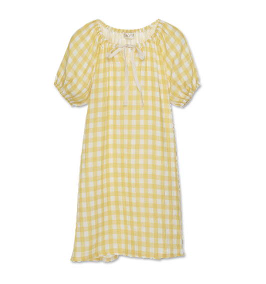 Lemon Gingham Dress