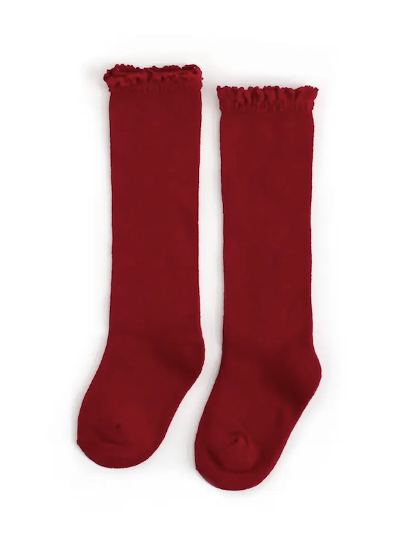 Cherry Lace Top Socks