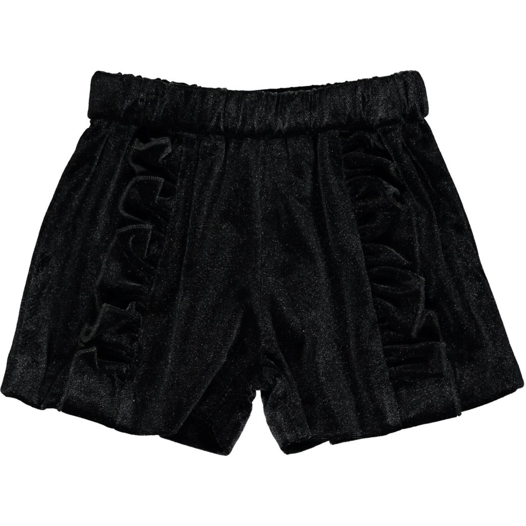Dark Charcoal Velvet Shorts