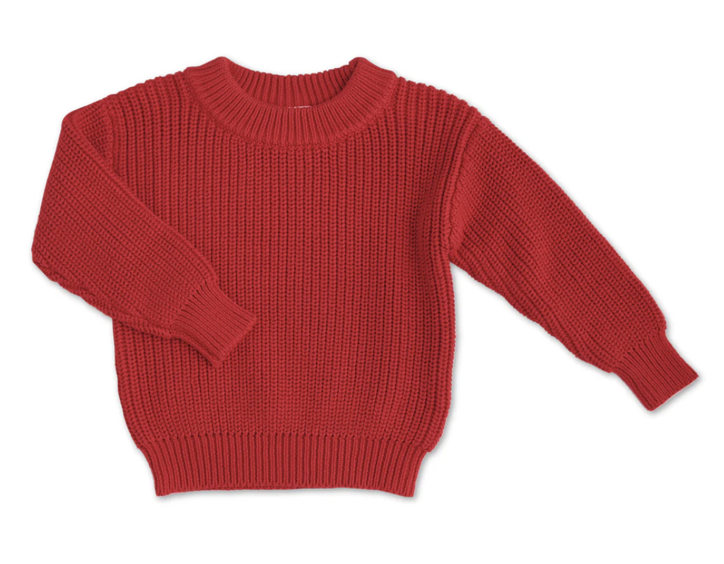 Gigi & Max: True Red Chunky Knit Sweater