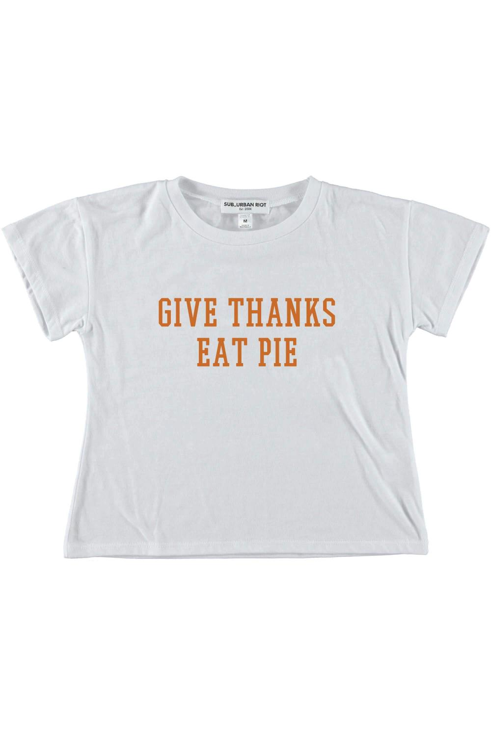 Give Thanks Eat Pie Crop Tee