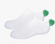 Green Pom Pom Socks