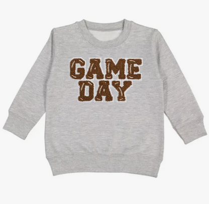 Heather Gray Game Day Patch Sweatshirt
