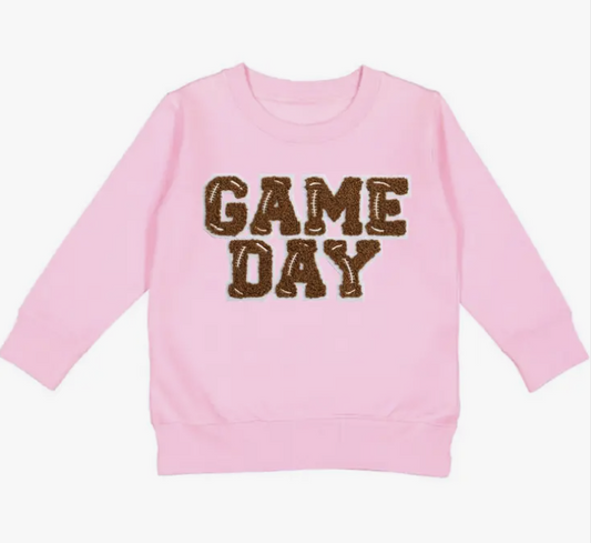 Light Pink Game Day Patch Sweatshirt