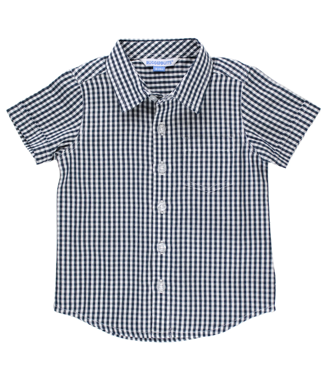 Navy Gingham Button Down