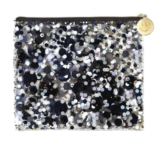 Packed Party: Black Confetti Everything Pouch