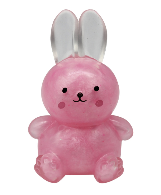 Pink Glitter Bunny Squeeze Toy