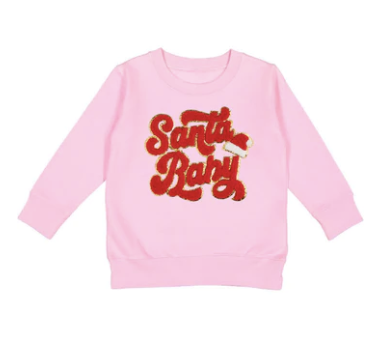 Pink Santa Baby Patch Sweatshirt