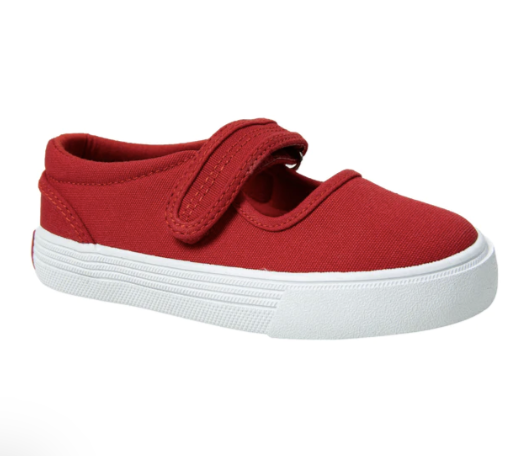 Red Canvas Jamie Mary Janes