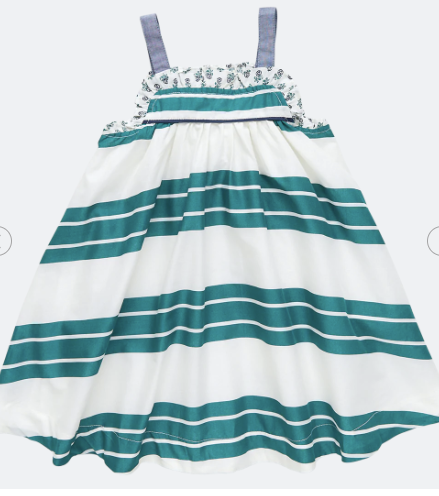 Renata Evergreen Stripe Dress