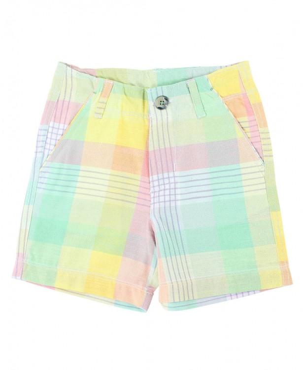 RuggedButts: Cheerful Rainbow Plaid Shorts