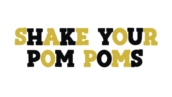 Shake Your Pom Poms - Black & Gold