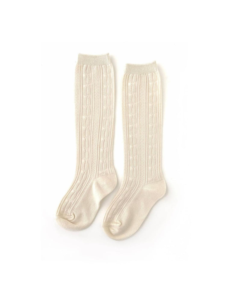 Vanilla Cable Knit Socks