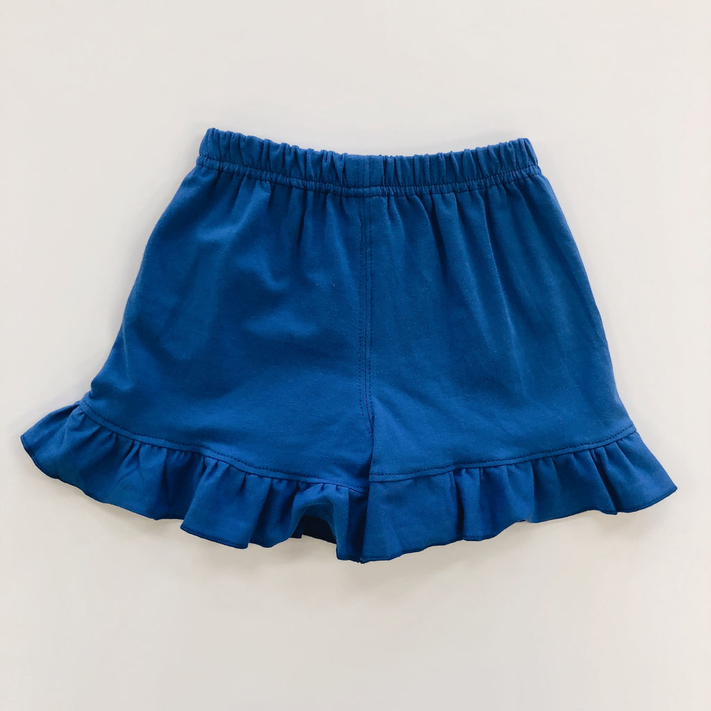 Blue Ruffle Shorts