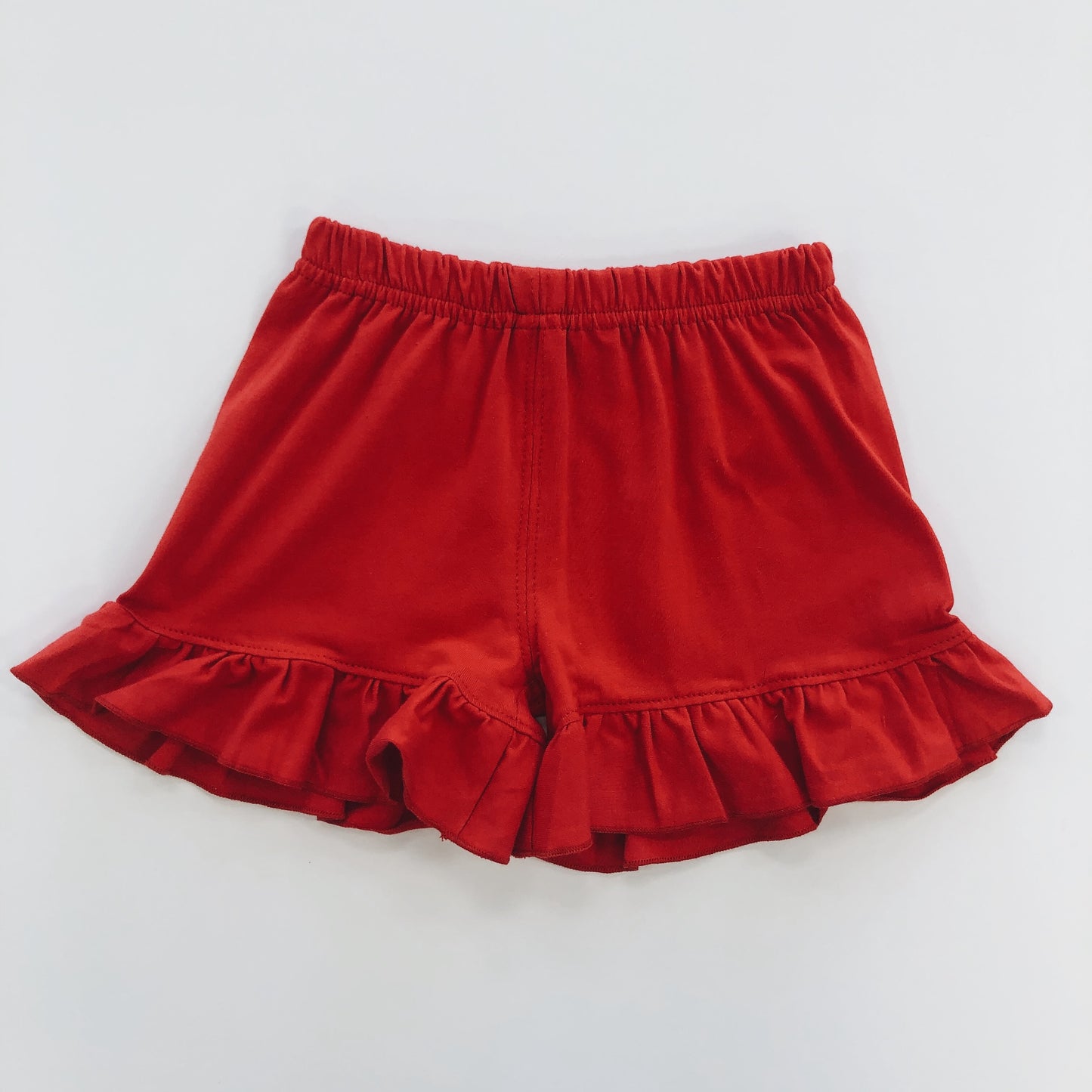 Red Ruffle Shorts
